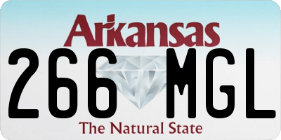 AR license plate 266MGL