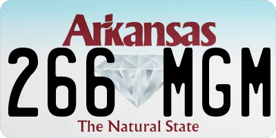 AR license plate 266MGM