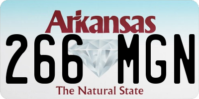 AR license plate 266MGN