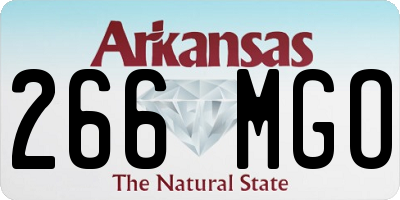 AR license plate 266MGO