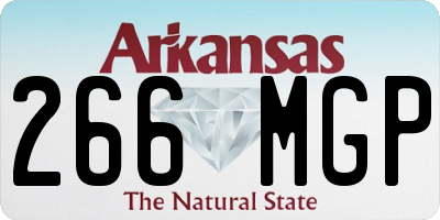 AR license plate 266MGP