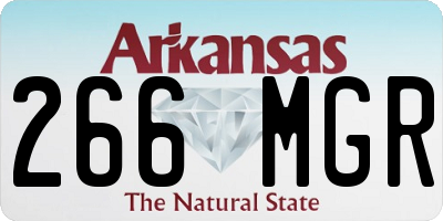 AR license plate 266MGR