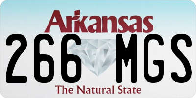 AR license plate 266MGS