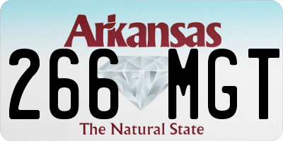 AR license plate 266MGT