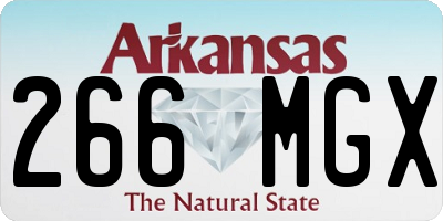 AR license plate 266MGX