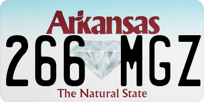 AR license plate 266MGZ