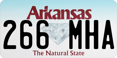 AR license plate 266MHA