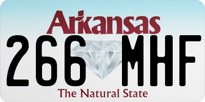 AR license plate 266MHF