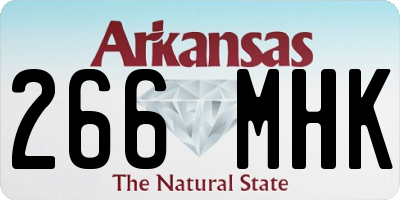 AR license plate 266MHK