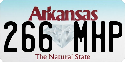 AR license plate 266MHP