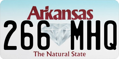 AR license plate 266MHQ