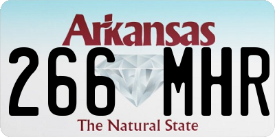AR license plate 266MHR