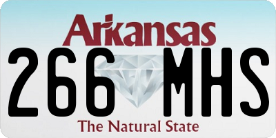 AR license plate 266MHS