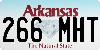 AR license plate 266MHT