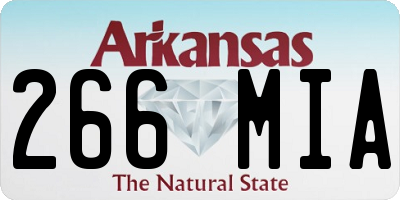 AR license plate 266MIA