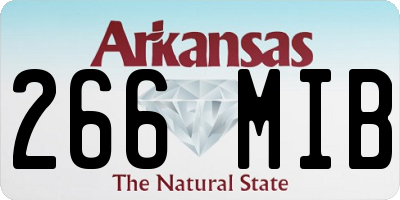 AR license plate 266MIB