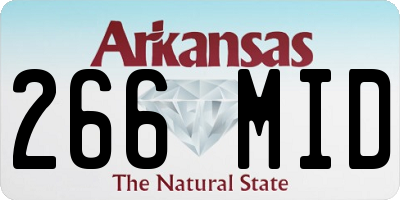 AR license plate 266MID