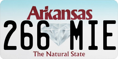 AR license plate 266MIE