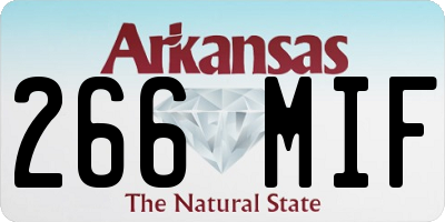 AR license plate 266MIF