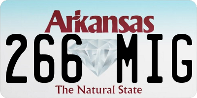 AR license plate 266MIG