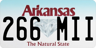 AR license plate 266MII