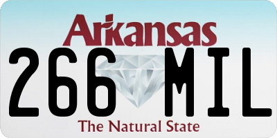 AR license plate 266MIL