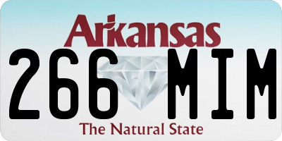 AR license plate 266MIM