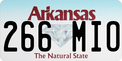 AR license plate 266MIO