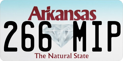 AR license plate 266MIP