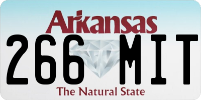 AR license plate 266MIT