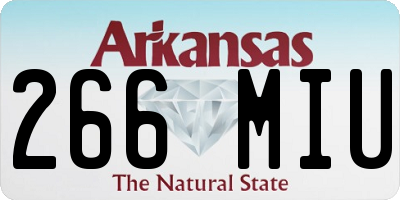 AR license plate 266MIU