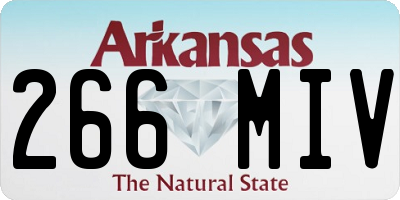 AR license plate 266MIV