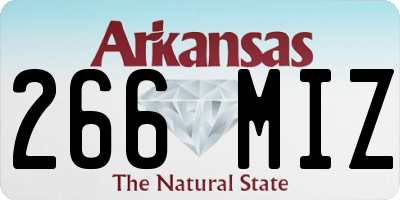 AR license plate 266MIZ