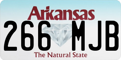 AR license plate 266MJB