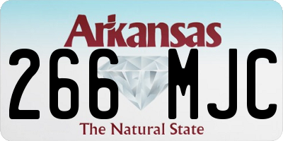 AR license plate 266MJC