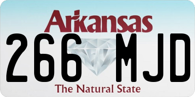 AR license plate 266MJD