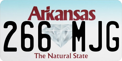 AR license plate 266MJG