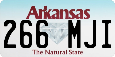AR license plate 266MJI