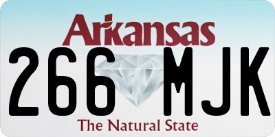 AR license plate 266MJK