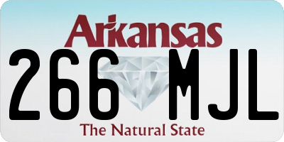 AR license plate 266MJL