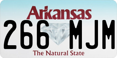 AR license plate 266MJM