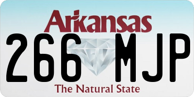 AR license plate 266MJP
