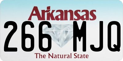 AR license plate 266MJQ