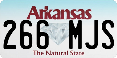 AR license plate 266MJS