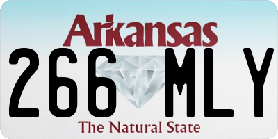 AR license plate 266MLY