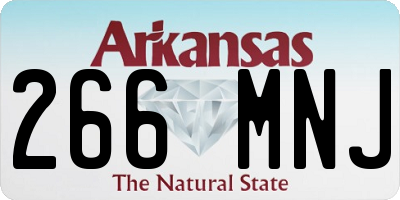 AR license plate 266MNJ