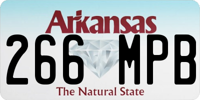 AR license plate 266MPB