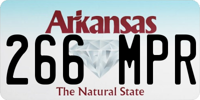 AR license plate 266MPR