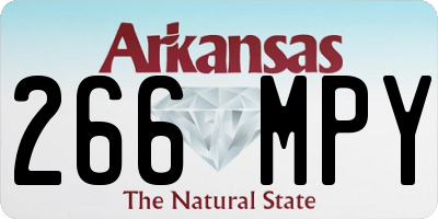 AR license plate 266MPY