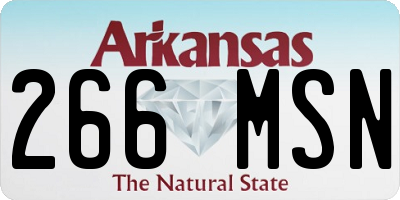 AR license plate 266MSN